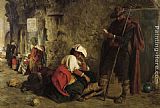 Famous Rome Paintings - Waiting For Hire Scene at The Theatre of Marcellus Rome
